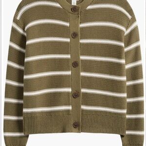 Caslon Renee Striped Cardigan NWT Medium